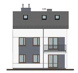Projekt domu Domidea 203 (WAC1128) - elewacja tylna