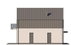 Projekt domu D425A - Zabudowa bliźniacza (WAI1552) - elewacja lewa