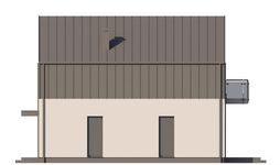 Projekt domu D425A - Zabudowa bliźniacza (WAI1552) - elewacja prawa