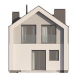Projekt domu D427 (WAI1541) - elewacja tylna