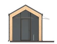 Projekt domu letniskowego DM7 - wersja drewniana (WAI1560) - elewacja lewa