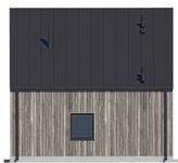 Projekt domu letniskowego D434 - wersja drewniana (WAI1543) - elewacja lewa