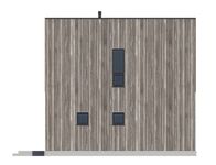 Projekt domu D433 - wersja drewniana (WAI1563) - elewacja lewa