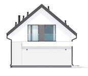Projekt domu D448B (WAI1554) - elewacja lewa