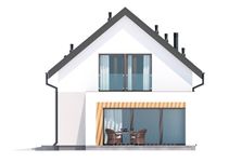 Projekt domu D448B (WAI1554) - elewacja prawa