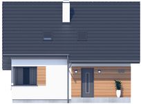 Projekt domu Santorini 2 szkielet drewniany (SLN2866) - elewacja frontowa