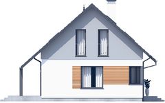 Projekt domu Santorini 2 szkielet drewniany (SLN2866) - elewacja lewa