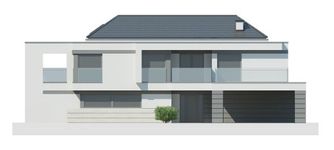 Projekt domu LK&1321 (LKP1177) - elewacja prawa