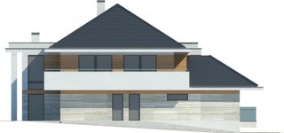 Projekt domu LK&1312 (LKP1180) - elewacja tylna