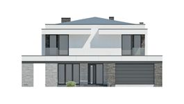 Projekt domu LK&1308 (LKP1176) - elewacja frontowa