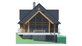 Projekt domu LK&1304 (LKP1173) - elewacja prawa