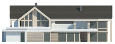 Projekt domu LK&1301 (LKP1147) - elewacja tylna
