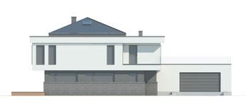 Projekt domu LK&1141 (LKP1167) - elewacja frontowa