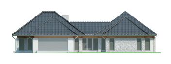Projekt domu LK&1135 (LKP1172) - elewacja frontowa