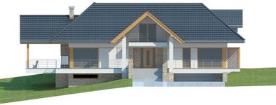 Projekt domu LK&1127 (LKP1220) - elewacja frontowa