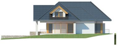 Projekt domu LK&1127 (LKP1220) - elewacja prawa