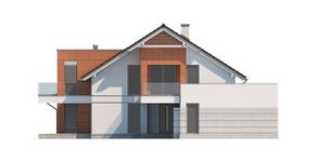 Projekt domu LK&1123 (LKP1222) - elewacja prawa