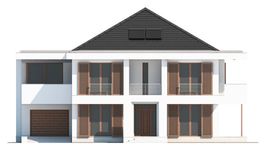Projekt domu LK&1115 (LKP1233) - elewacja frontowa