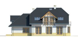 Projekt domu LK&1107 (LKP1234) - elewacja prawa