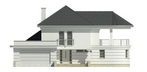 Projekt domu LK&1103 (LKP1235) - elewacja frontowa