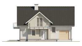 Projekt domu LK&1098 (LKP1236) - elewacja frontowa