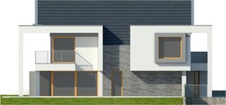 Projekt domu LK&1095 (LKP1228) - elewacja lewa