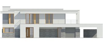 Projekt domu LK&1084 (LKP1240) - elewacja frontowa