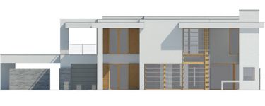 Projekt domu LK&1084 (LKP1240) - elewacja tylna