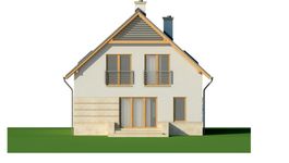 Projekt domu LK&1053 (LKP1252) - elewacja frontowa