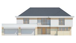 Projekt domu LK&1041 (LKP1249) - elewacja frontowa