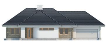 Projekt domu LK&1032 (LKP1246) - elewacja frontowa