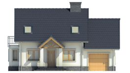 Projekt domu LK&1027 (LKP1245) - elewacja frontowa