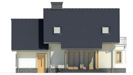 Projekt domu LK&1027 (LKP1245) - elewacja tylna