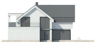 Projekt domu LK&1568 (LKP1101) - elewacja prawa
