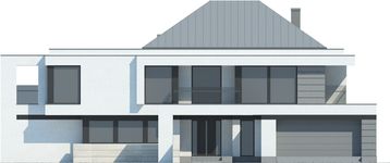 Projekt domu LK&1556 (LKP1103) - elewacja frontowa