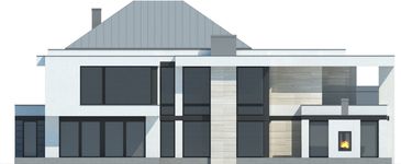 Projekt domu LK&1556 (LKP1103) - elewacja tylna