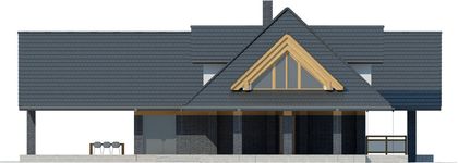 Projekt domu LK&1546 (LKP1107) - elewacja lewa