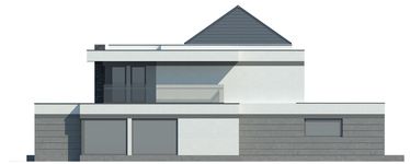 Projekt domu LK&1539 (LKP1129) - elewacja lewa