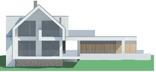 Projekt domu LK&1534 (LKP1152) - elewacja tylna