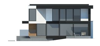 Projekt domu LK&1519 (LKP1143) - elewacja tylna