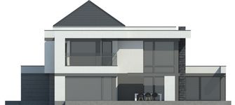 Projekt domu LK&1461 (LKP1134) - elewacja prawa