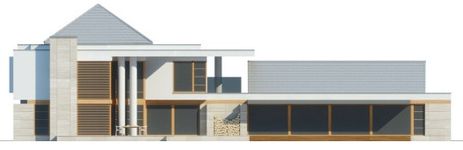 Projekt domu LK&1412 (LKP1149) - elewacja tylna