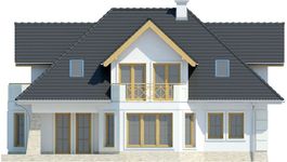 Projekt domu LK&1410 (LKP1125) - elewacja frontowa