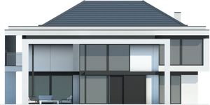 Projekt domu LK&1402 (LKP1116) - elewacja tylna