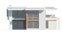 Projekt domu LK&1401 (LKP1148) - elewacja tylna