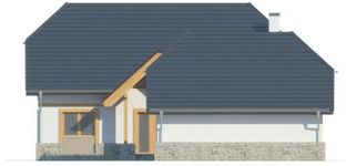 Projekt domu LK&1392 (LKP1207) - elewacja prawa