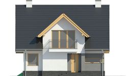 Projekt domu LK&1390 (LKP1208) - elewacja frontowa
