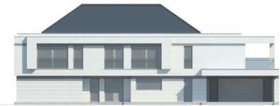 Projekt domu LK&1387 (LKP1210) - elewacja frontowa