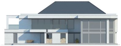 Projekt domu LK&1387 (LKP1210) - elewacja tylna