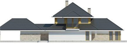 Projekt domu LK&1386 (LKP1209) - elewacja tylna